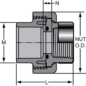 Union 2000 - Socket/Special Reinforced Fipt/FKM <br>